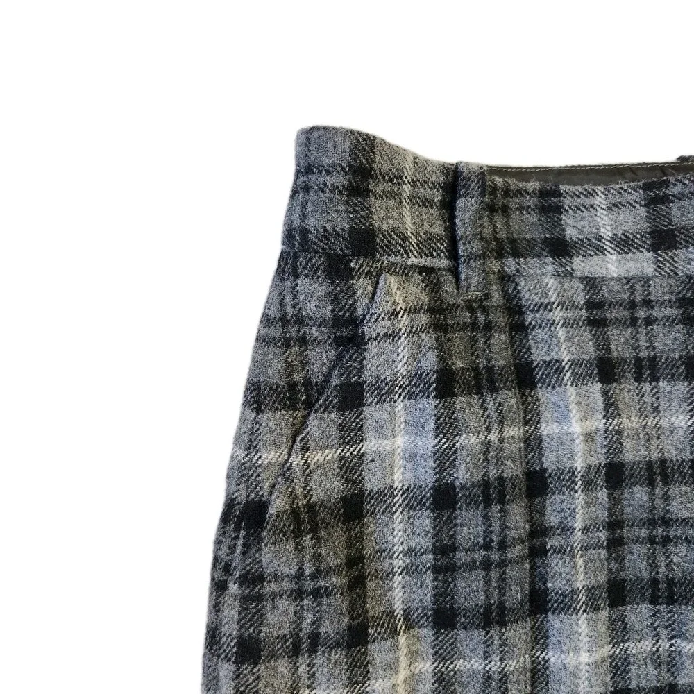 Eddie Bauer Mercer Fit Skirt Womens 2 Wool Plaid‎ Dark Academia Preppy Professor